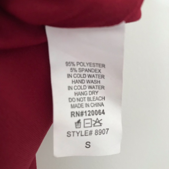 Deep Red/ Burgundy Mini Vegas Go Dress - Picture 6 of 7